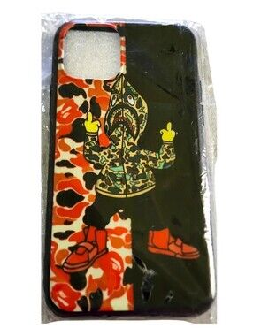 A Bathing Ape Supreme Bape Luffy Shark Hoodie Camo iPhone 11 Pro Case